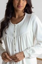 Chemise de nuit longue dame avec patte de boutonnage MIRA 3367MW - Bleu ciel 03