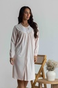 Chemise de nuit longue dame avec patte de boutonnage MIRA 3359MW - Bleu ciel 03