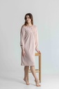 Chemise de nuit courte dame avec patte de boutonnage MIRA 3365MW - Vieux Rose 02