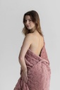 Couverture plaid douce et chaude MIRA 7062MW - Vieux Rose 02