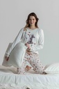 Pyjama long et doux dame "Agneau" MIRA 8566MW - Ecru 07