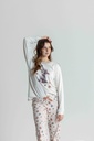 Pyjama long et doux dame "Agneau" MIRA 8566MW - Ecru 07