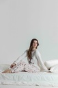 Pyjama long et doux dame "Agneau" MIRA 8566MW - Ecru 07