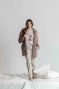 Peignoir long et doux dame MIRA 9140MW - Taupe 07