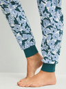 Pyjama long dame poignets resserés CALIDA "Midnight Flowers" 40059 - Dark petrol 520