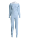 Pyjama long dame poignets resserés 100% coton CALIDA "Soulmate" 40591 - Dusty Grey 982