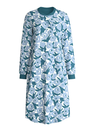 Chemise de nuit longue dame 110cm avec patte de boutonnage CALIDA "Midnight Flowers" 32958 - Crak petrol 520