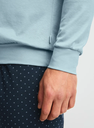 Pyjama long homme avec bords resserés 100% coton CALIDA "Relax Imprint" 47687 - Tourmaline blue 547