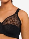 Soutien-gorge armatures en 2 parties CHANTELLE "Fête" C19600 - Noir 011