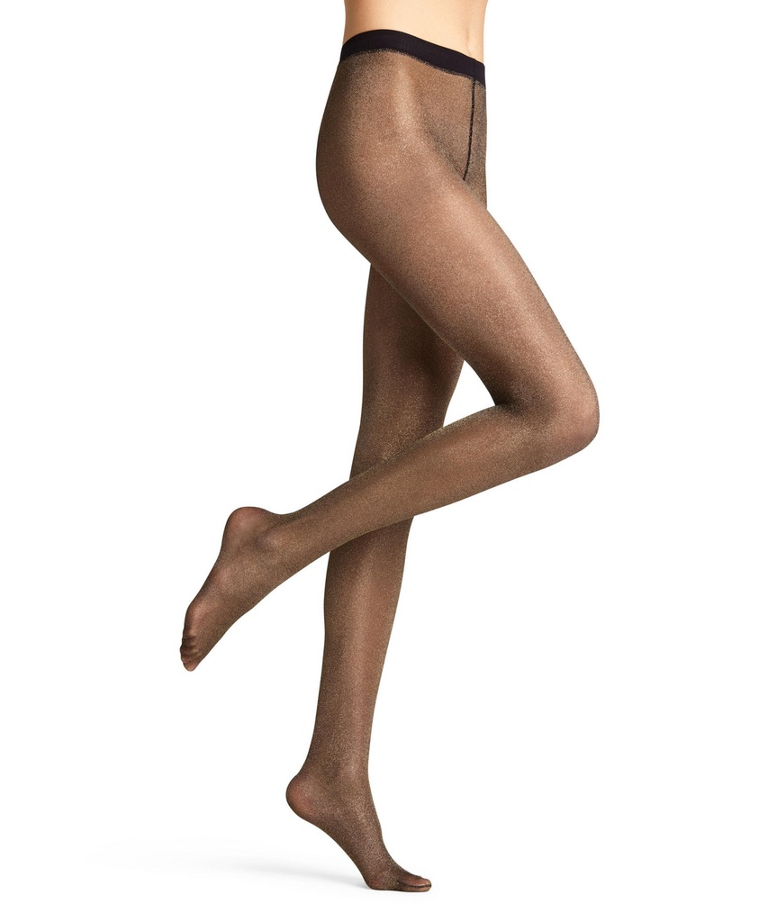 Collant fantaisie semi-opaques 30 deniers à paillettes FALKE "Glitter" 42338 - Black/Gold 3335