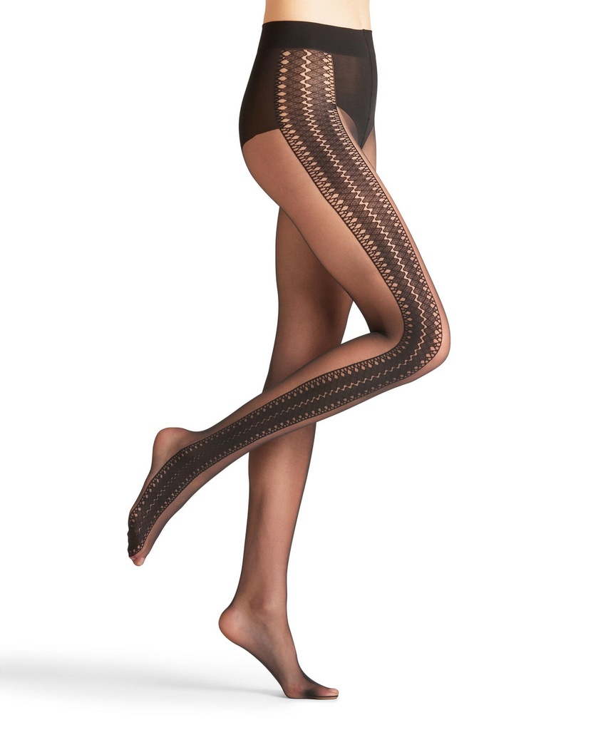 Collant fantaisie fins 8 deniers FALKE "Grace" 42356 - Black 3009