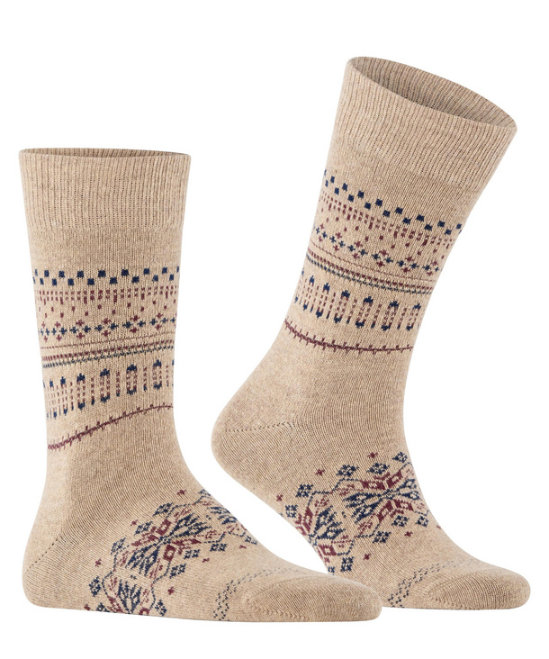 Chaussettes Hommes fantaisie Laine & Cashmire FALKE "Sky Limit" 12609 - Beige mel 4091