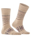 Chaussettes Hommes fantaisie Laine & Cashmire FALKE "Sky Limit" 12609 - Beige mel 4091