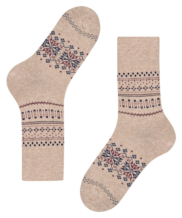Chaussettes Hommes fantaisie Laine & Cashmire FALKE "Sky Limit" 12609 - Beige mel 4091