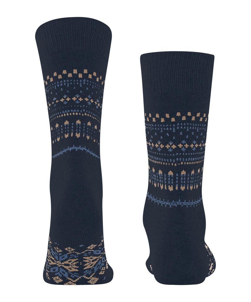 Chaussettes Hommes fantaisie Laine & Cashmire FALKE "Sky Limit" 12609 - Space Blue 6116