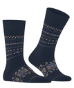 Chaussettes Hommes fantaisie Laine & Cashmire FALKE "Sky Limit" 12609 - Space Blue 6116