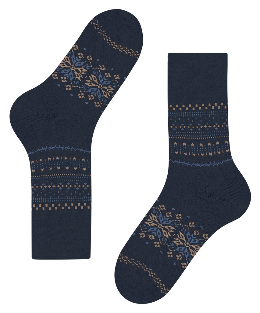 Chaussettes Hommes fantaisie Laine & Cashmire FALKE "Sky Limit" 12609 - Space Blue 6116