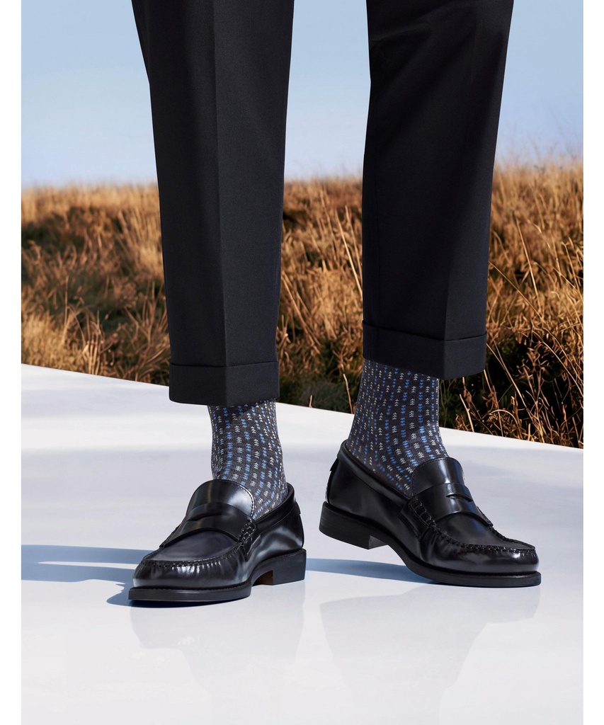 Chaussettes Homme Laine fantaisie FALKE "Airport Special Edition" 12607 - Space Blue 6116