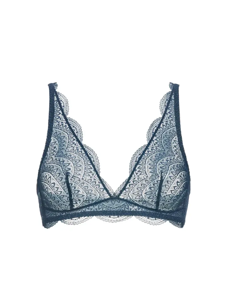 Soutien-gorge triangle sans armatures SIMONE PERELE "Karma" 12V250 - Bleu Prestige 595