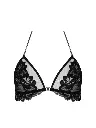 Soutien-gorge sans armatures LISE CHARMEL "Cuir Sexy Couture" ACM6505 - Noir Argent 8163