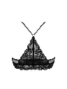 Soutien-gorge sans armatures LISE CHARMEL "Cuir Sexy Couture" ACM6505 - Noir Argent 8163