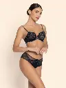 Sorty LISE CHARMEL "Cuir Sexy Couture" ACM0405 - Noir Argent 8163