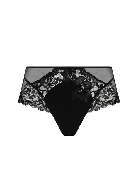 Sorty LISE CHARMEL "Cuir Sexy Couture" ACM0405 - Noir Argent 8163