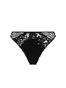 Slip séduction LISE CHARMEL "Cuir Sexy Couture" ACM0705 - Noir Argent 8163