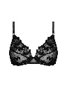 Soutien-gorge avec armatures triangle LISE CHARMEL "Cuir Sexy Couture" ACM7405 - Noir Argent 8163
