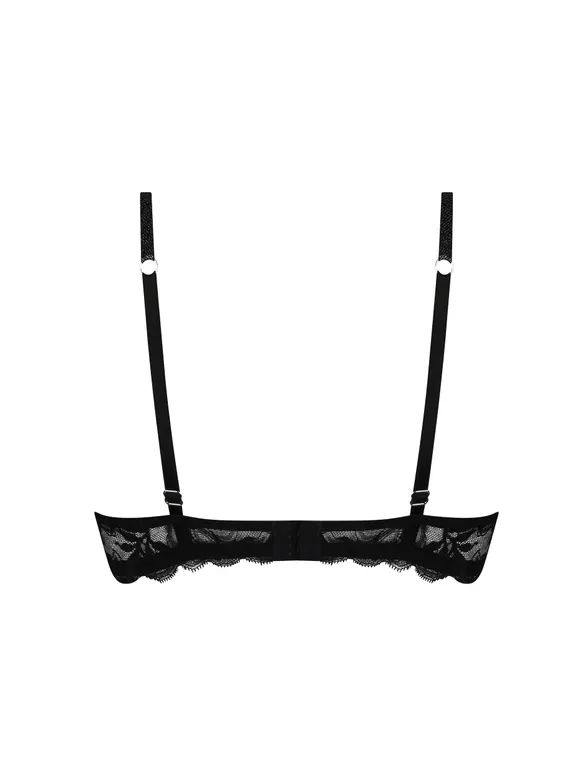Soutien-gorge avec armatures triangle LISE CHARMEL "Cuir Sexy Couture" ACM7405 - Noir Argent 8163