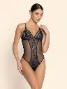 Body LISE CHARMEL "Cuir Sexy Couture" ALM5205 - Noir Argent 8163