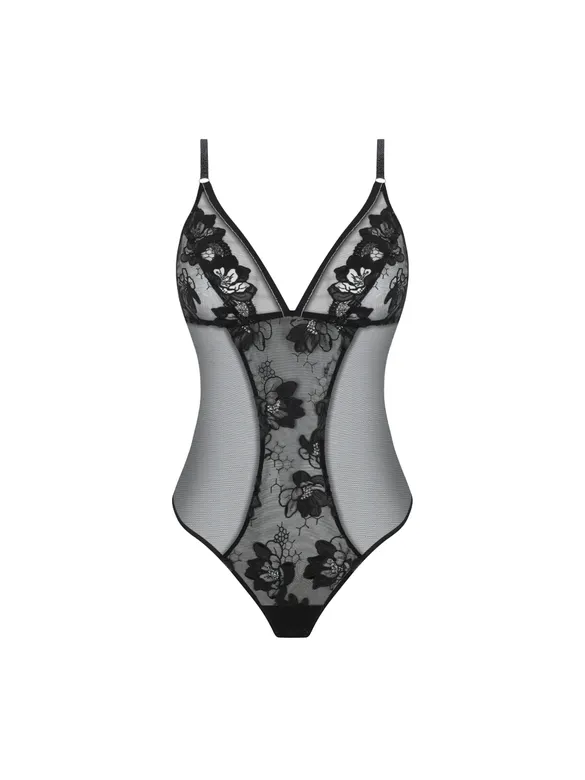 Body LISE CHARMEL "Cuir Sexy Couture" ALM5205 - Noir Argent 8163