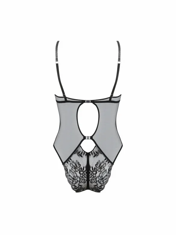 Body LISE CHARMEL "Cuir Sexy Couture" ALM5205 - Noir Argent 8163