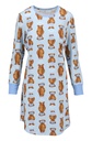 Chemise de nuit dame 95% coton RINGELLA "Ours en Peluche" 6511015 - Bleu 220