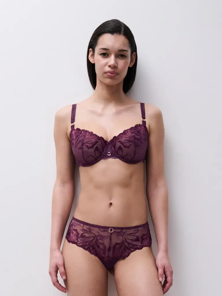 Shorty CHANTELLE "Illusion" C1B4B0 - Aubergine Lurex E63