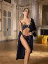 Soutien à coques avec armatures LISE CHARMEL "Grand Soir Saphir" ACM8525 - Marine Or 15103