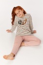 Pyjama fille WOODY 222-1-BLB-S - Rayé et rose 931