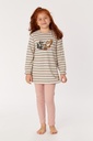 Pyjama fille WOODY 222-1-BLB-S - Rayé et rose 931