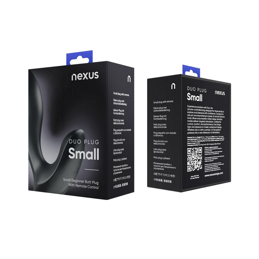 Plug anal vibrant télécommandé NEXUS "Duo Plug" 300113 - Small