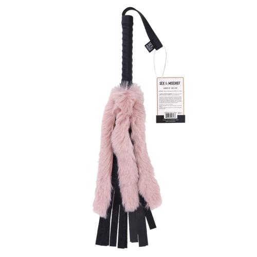 Fouet en cuir et fourrure synthétiques pour jeux bondage SPORTSHEETS - SEX & MISCHIEF "Brat Faux Fur Flogger" 106126