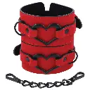 Menottes ajustables cuir synthétique rouge SPORTSHEETS - SEX & MISCHIEF "Amor Handcuffs" 106128