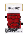 Menottes ajustables cuir synthétique rouge SPORTSHEETS - SEX & MISCHIEF "Amor Handcuffs" 106128