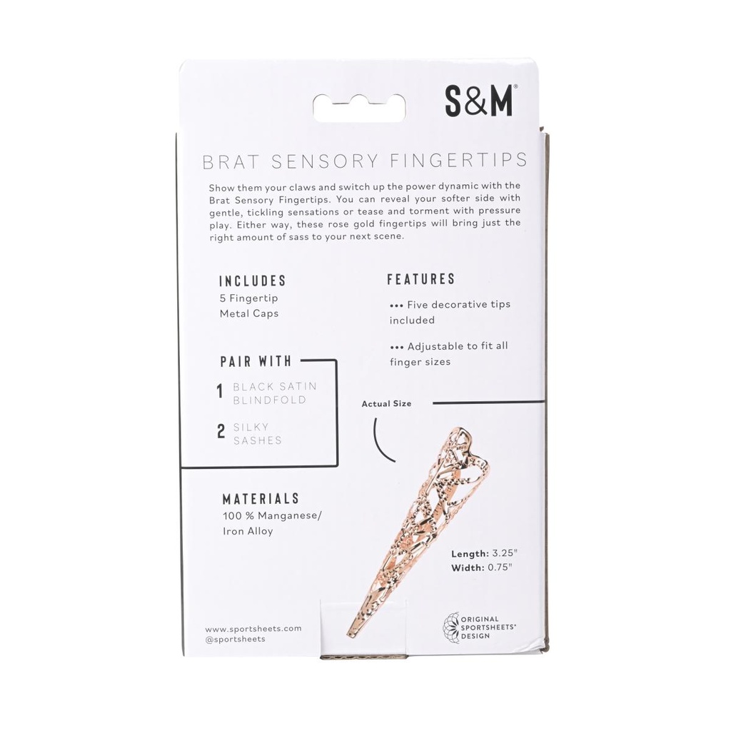Griffes décoratives rose gold SPORTSHEETS - SEX & MISCHIEF "Brat Sensory Fingertips" 105235