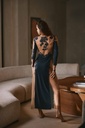 Robe sexy transparente longue en dentelle MARJOLAINE "Désirée Maille" 6DES3003 - Nuit 0010