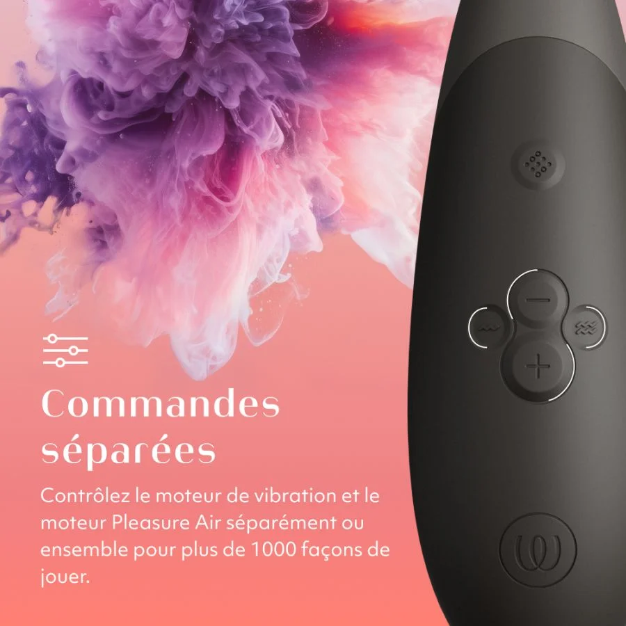 Stimulateur clitoridien à ondes de pression d'air WOMANIZER "Enhance" - Noir