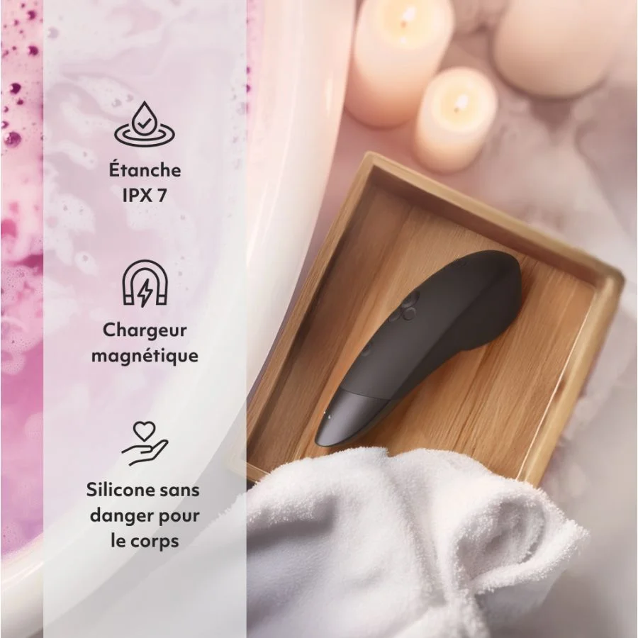 Stimulateur clitoridien à ondes de pression d'air WOMANIZER "Enhance" - Noir