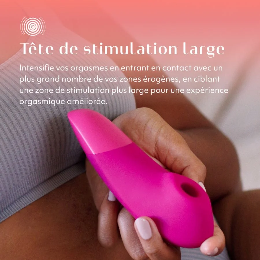 Stimulateur clitoridien à ondes de pression d'air WOMANIZER "Enhance" - Vibrant Pink