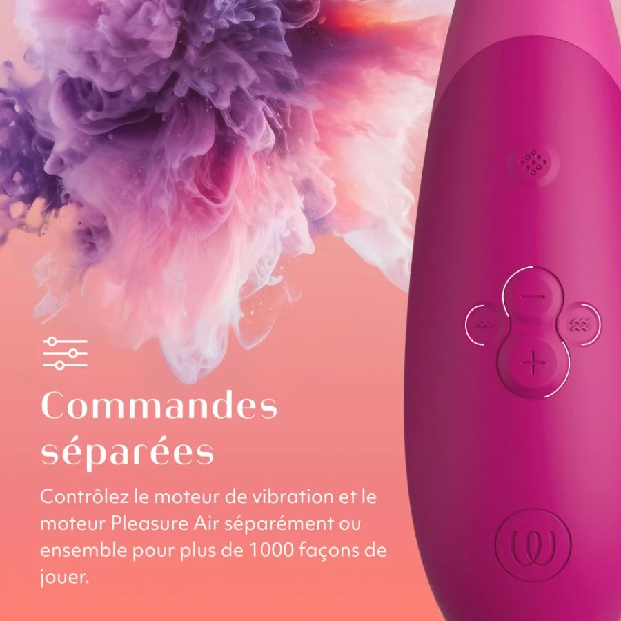 Stimulateur clitoridien à ondes de pression d'air WOMANIZER "Enhance" - Vibrant Pink