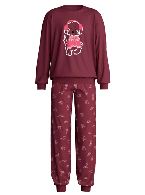 Pyjama Enfant long 100% Coton bio CALIDA "Family & Friends" 58175 - Mars Red 116