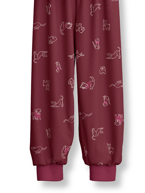 Pyjama Enfant long 100% Coton bio CALIDA "Family & Friends" 58176 - Mars Red 116